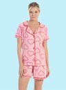 03 pijama feminino americano rosa coracao bela notte