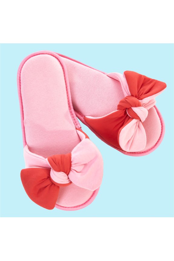 03 chinelo feminino de quarto rosa e vermelho bela notte
