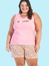 01 pijama feminino plus size docura animal print bela notte
