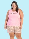 02 pijama feminino plus size docura animal print bela notte