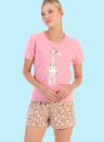01 pijama feminino animal print girafa bela notte