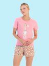 02 pijama feminino animal print girafa bela notte