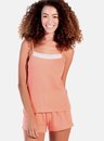 01 pijama feminino alcinha crepe coral bela notte