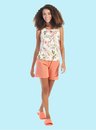 pijama feminino regata floral bela notte 3