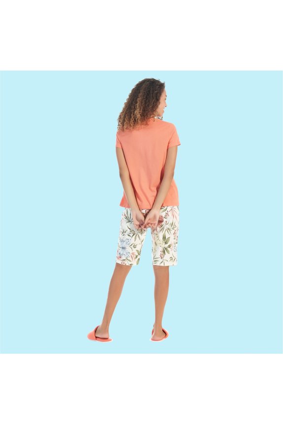 06 pijama feminino bata aberto coral bela notte