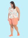 03 pijama feminino plus size regata borboletas bela notte