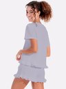 pijama feminino curto lilas com manga bela notte2