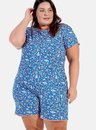 01 pijama feminino plus size azul bela notte