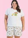 02 pijama feminino plus size familia abacate mescla bela notte