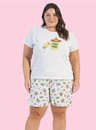 03 pijama feminino plus size familia abacate mescla bela notte