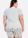 05 pijama feminino plus size familia abacate mescla bela notte