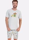 01 pijama masculino adulto familia abacate mescla bela notte
