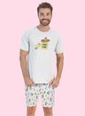 03 pijama masculino adulto familia abacate mescla bela notte