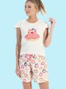 02 pijama feminino adulto donuts off white bela notte