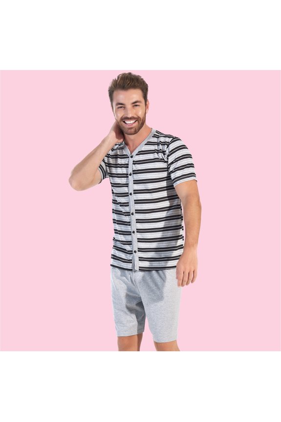 pijama curto plus size adulto masculino aberto bela notte5