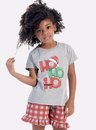 01 pijama feminino infantil mescla natal ho ho ho bela notte