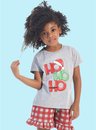 02 pijama feminino infantil mescla natal ho ho ho bela notte