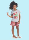 04 pijama feminino infantil mescla natal ho ho ho bela notte