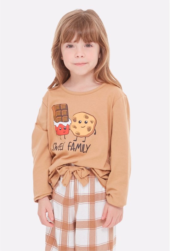 Pijama Infantil Feminino Sweet Family - Bela Notte
