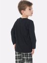 01 pijama infantil masculino longo xadrez preto bela notte