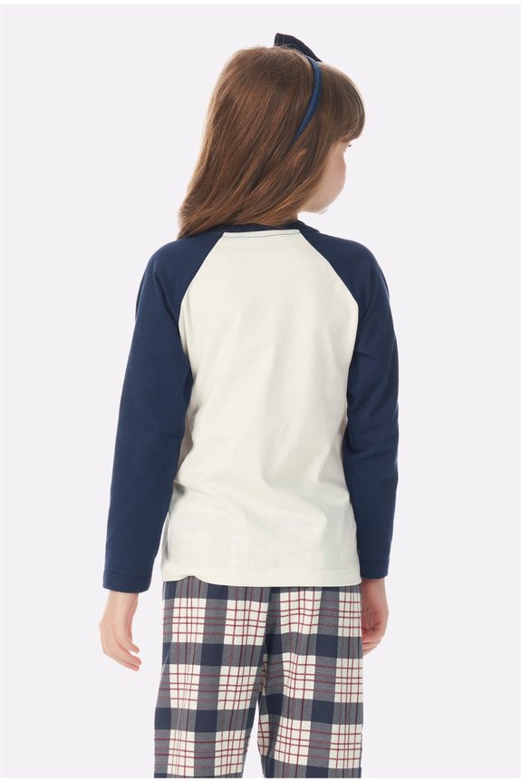 01 pijama infantil feminino off white familia litle sister bela notte