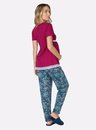 01 pijama feminino maternidade marinho manga curta bela notte