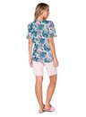 03 pijama feminino curto adulto mescla folhagem bela notte