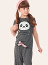 03 pijama infantil feminino mescla amo doce e sonho bela notte