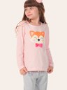 02 pijama infantil feminino rosa raposa bela notte