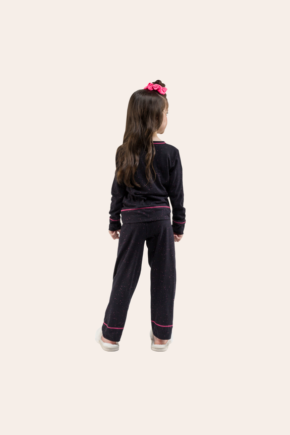 01 pijama infantil feminino malha botone bela notte