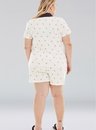 02 pijama feminino americano plus size curto abelha bella notte
