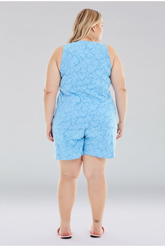02 pijama feminino adulto regata coracao bela notte
