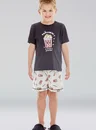 03 pijama masculino juvenil curto pipoca bela notte