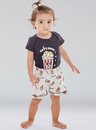 03 pijama bebe unissex body curto pipoca bela notte