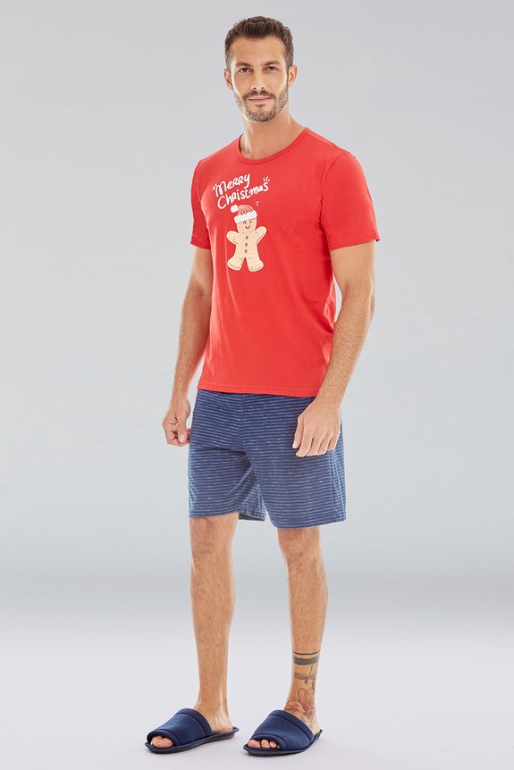 03 pijama masculino adulto curto natal bela notte
