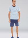 03 pijama masculino adulto curto listra linho bela notte