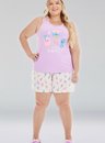 03 pijama feminino adulto regata sorvete bela notte