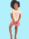 11 pijama feminino infantil amarelo cotton candy bela notte