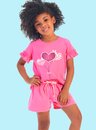 11 pijama feminino infantil pink coracao bela notte