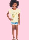 05 pijama feminino infantil abelhinha amarelo bela notte