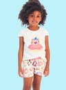 12 pijama feminino infantil donuts off white bela notte