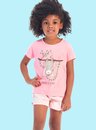 06 pijama feminino infantil permita se sonhar rose bela notte