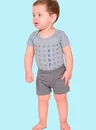 03 pijama bebe masculino mescla caca palavras bebe bela notte