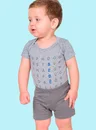 04 pijama bebe masculino mescla caca palavras bebe bela notte