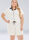 01 pijama feminino americano plus size abelha bella notte