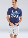 01 pijama masculino adulto curto biker bela notte