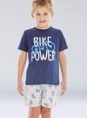 01 pijama masculino infantil manga curta biker bela notte