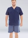 01 pijama masculino adulto curto aberto listra marinho bela notte