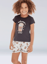01 pijama feminino infantil curto pipoca bela notte