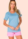04 pijama feminino adulto babado conchinhas bela notte